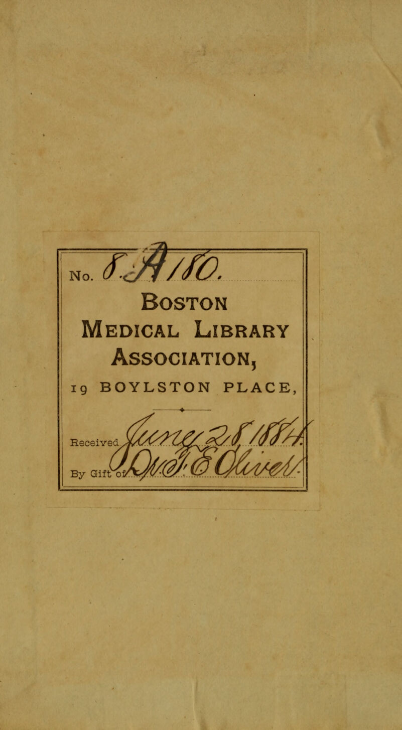 Boston Medical Library Association, 19 BOYLSTON PLACE,
