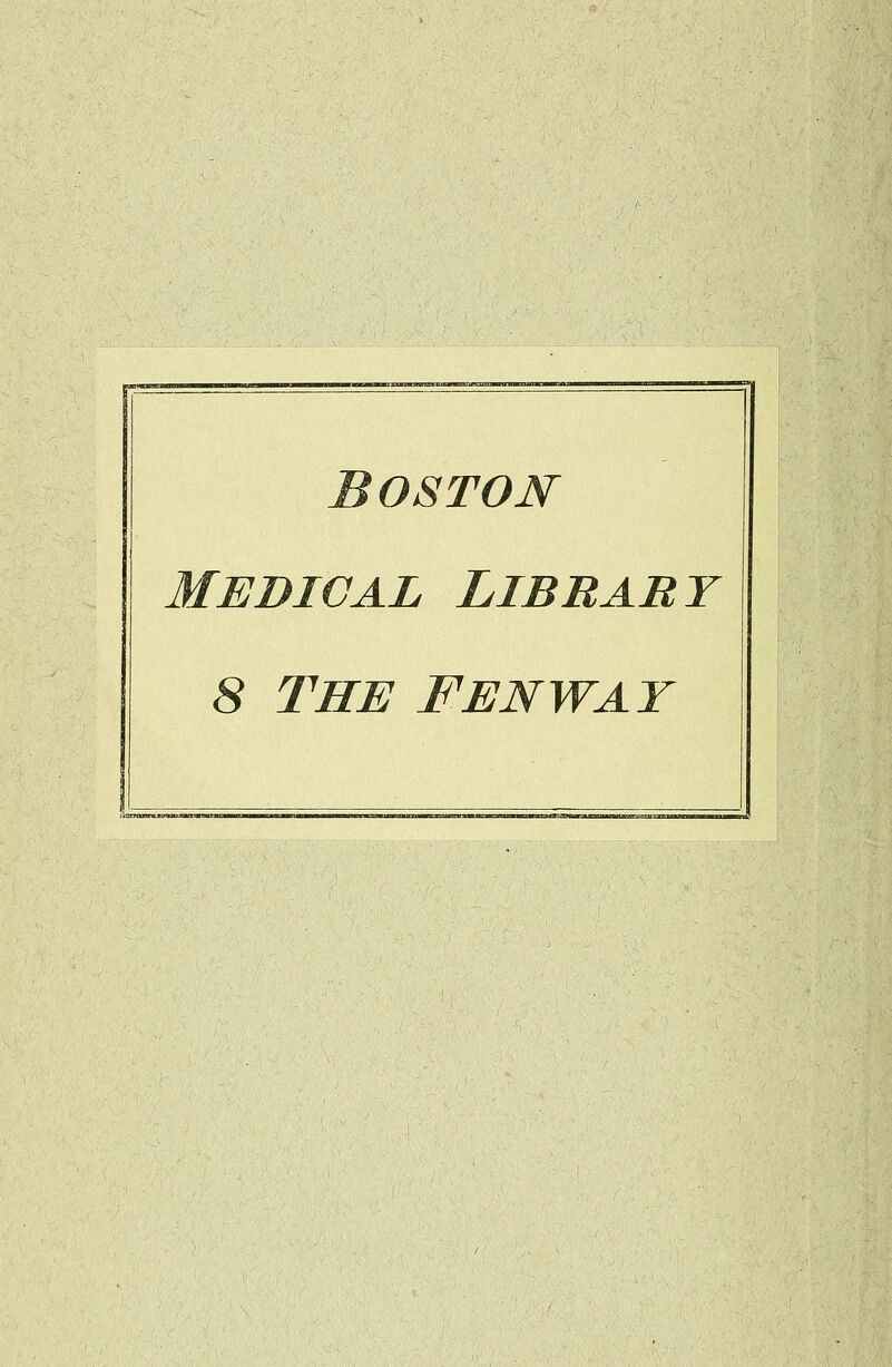 Boston Medical Library 8 the fenway