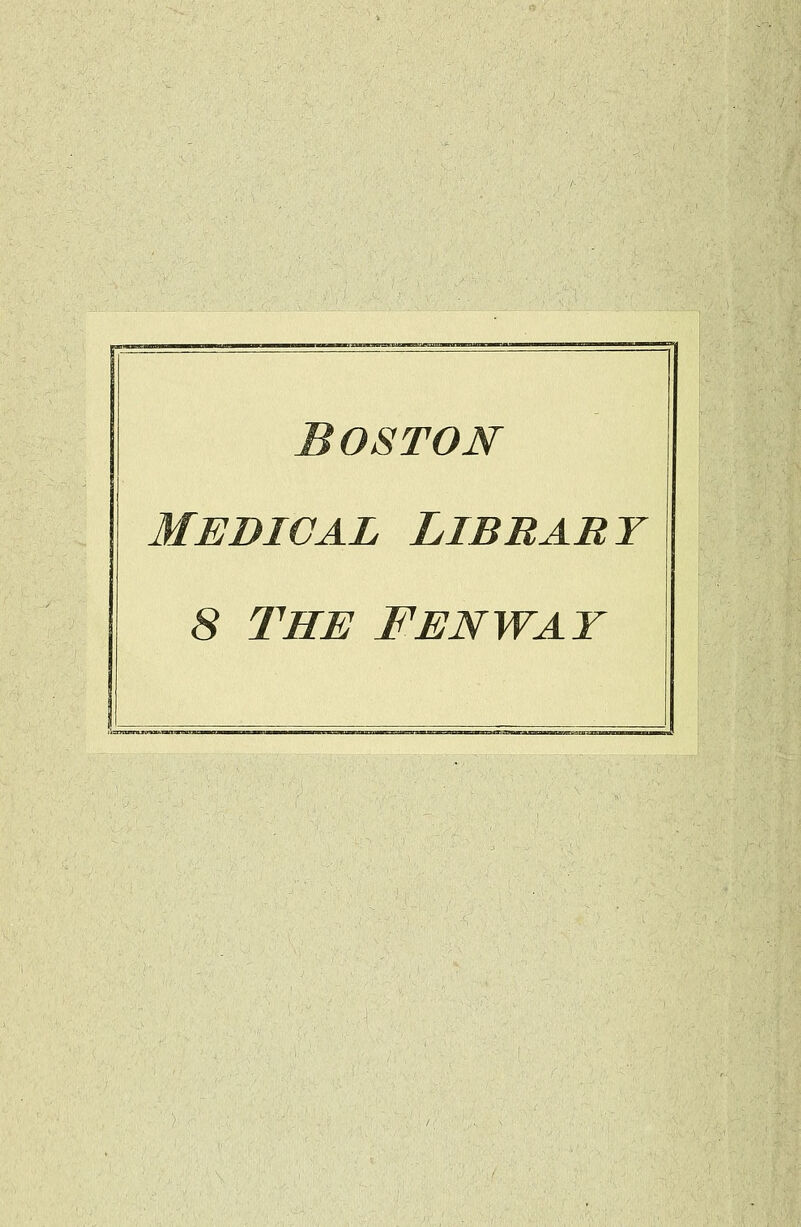 Boston Medical Library 8 the fenway