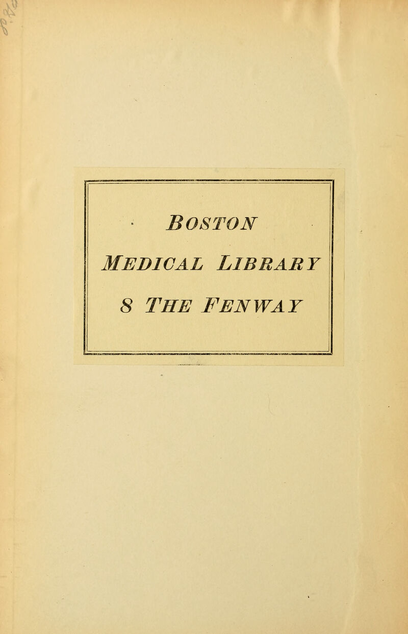 Medical Library 8 THE FENWAY