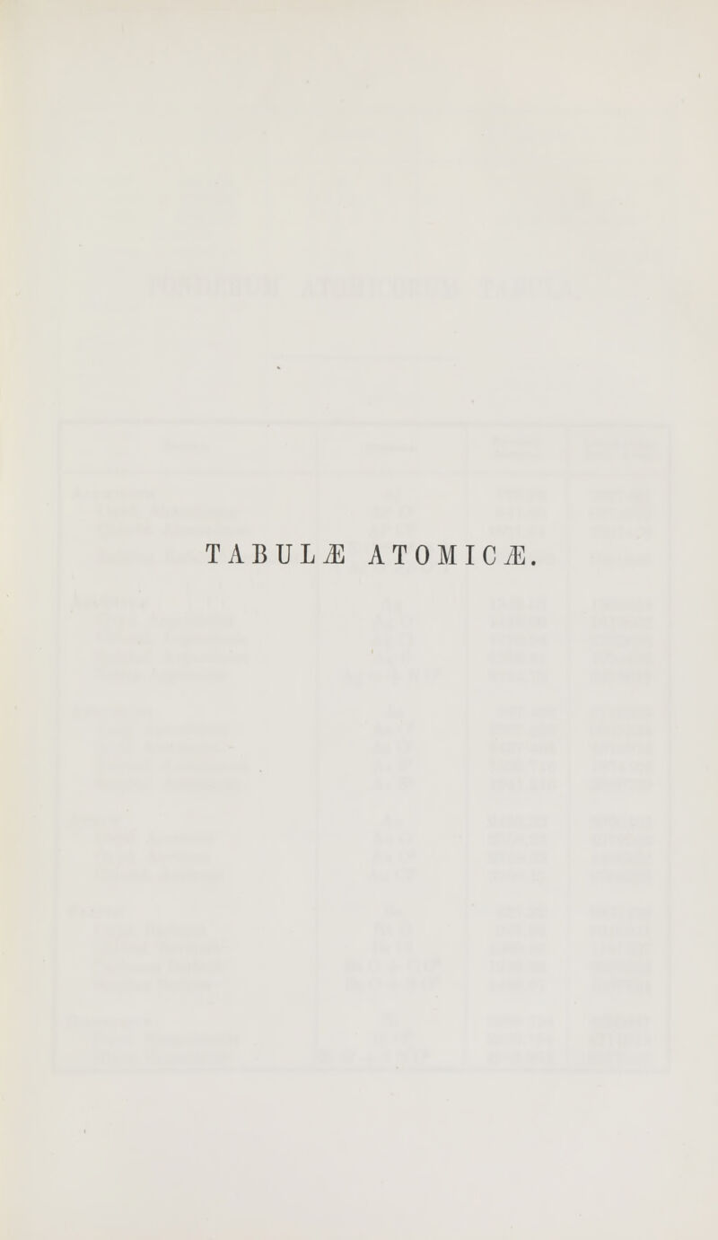 TABULA ATOMICS.