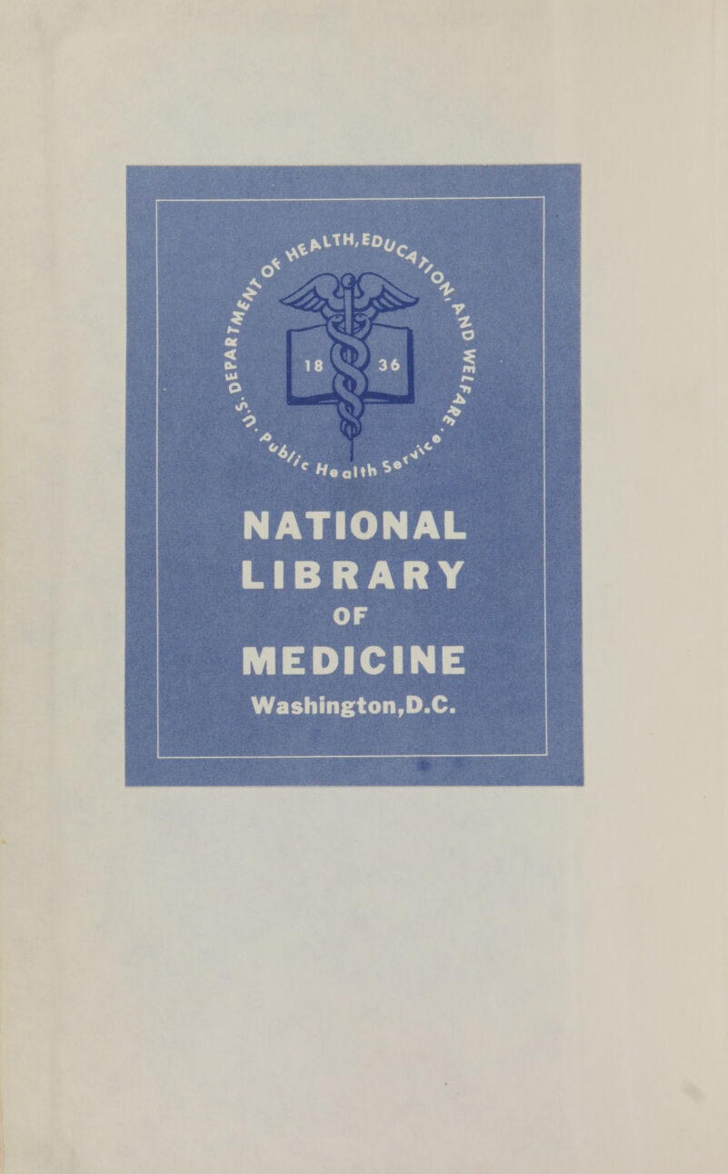 NATIONAL LIBRARY MEDICINE Washington,D.C.
