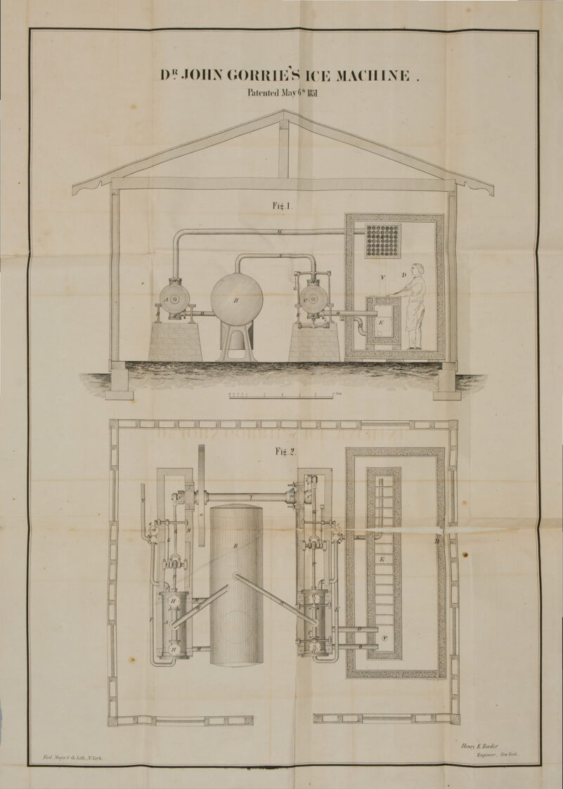 D? JOHN GORRIE S K |] MACHINE . ^tented Mav 0J51 L 1 i.-../ Fad Mwttr* 0>.Ltth.NHbrk Hairy E. Router Enqutti r. .i/ii York