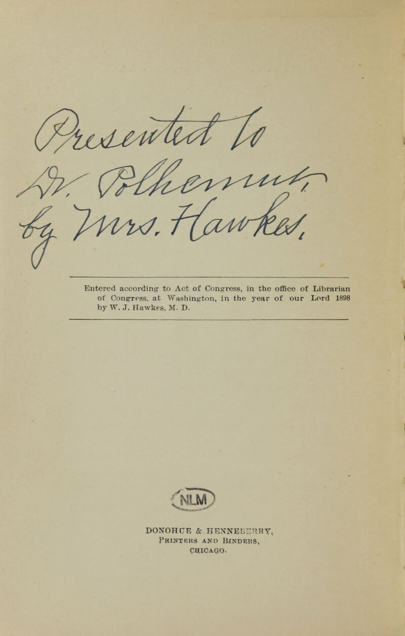 DONOHCE & HBNNECZ'vKY, Printers and Binders, CHICAGO.