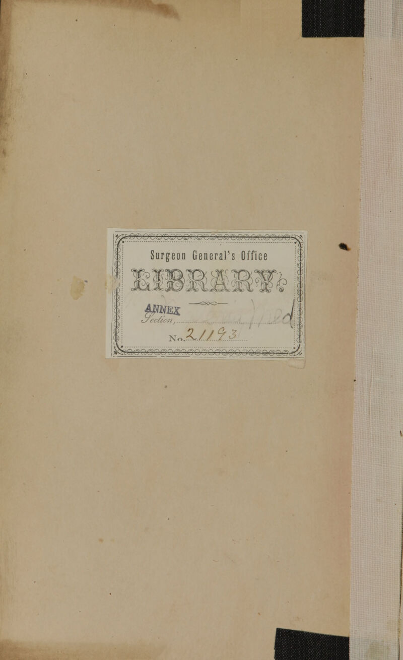 Surgeon General's Office tSfcc/tcn..... N 4