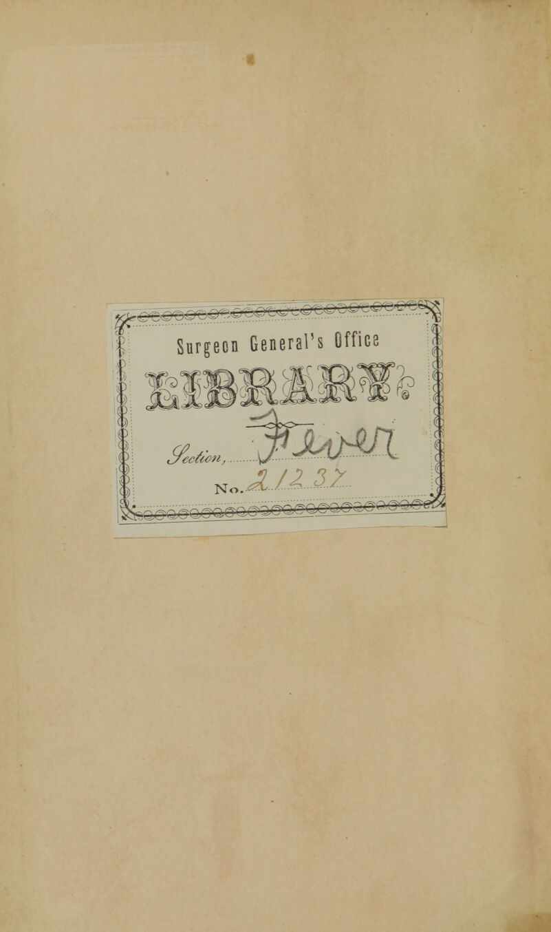 Surgeon General's Offiee C/ccfon,.