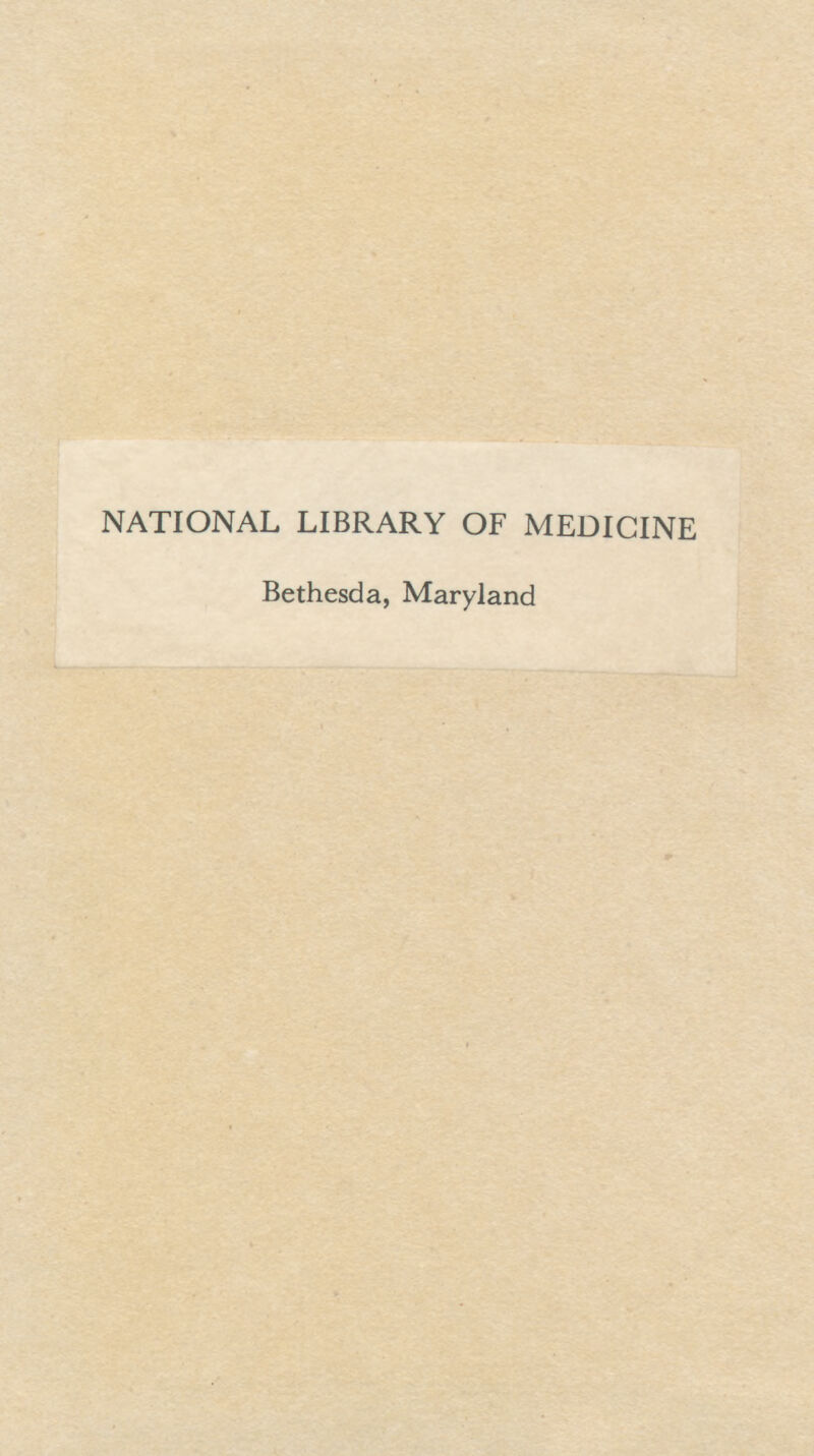 NATIONAL LIBRARY OF MEDICINE Bethesda, Maryland