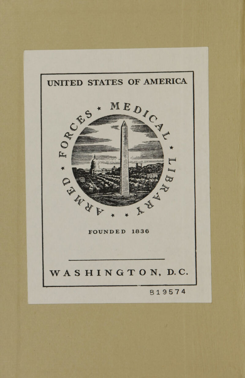 UNITED STATES OF AMERICA WASHINGTON, D. C. Bl 9574