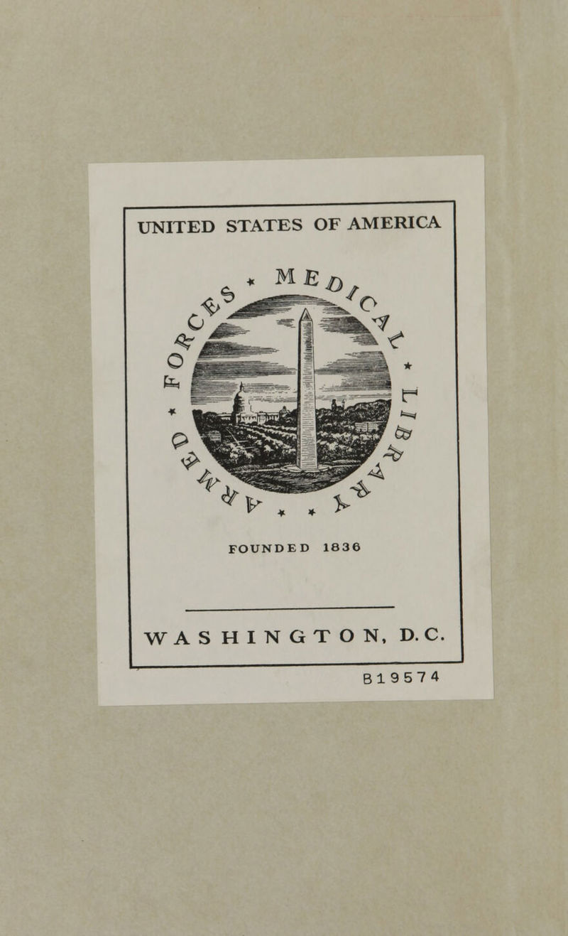 UNITED STATES OF AMERICA WASHINGTON, D.C. B19574