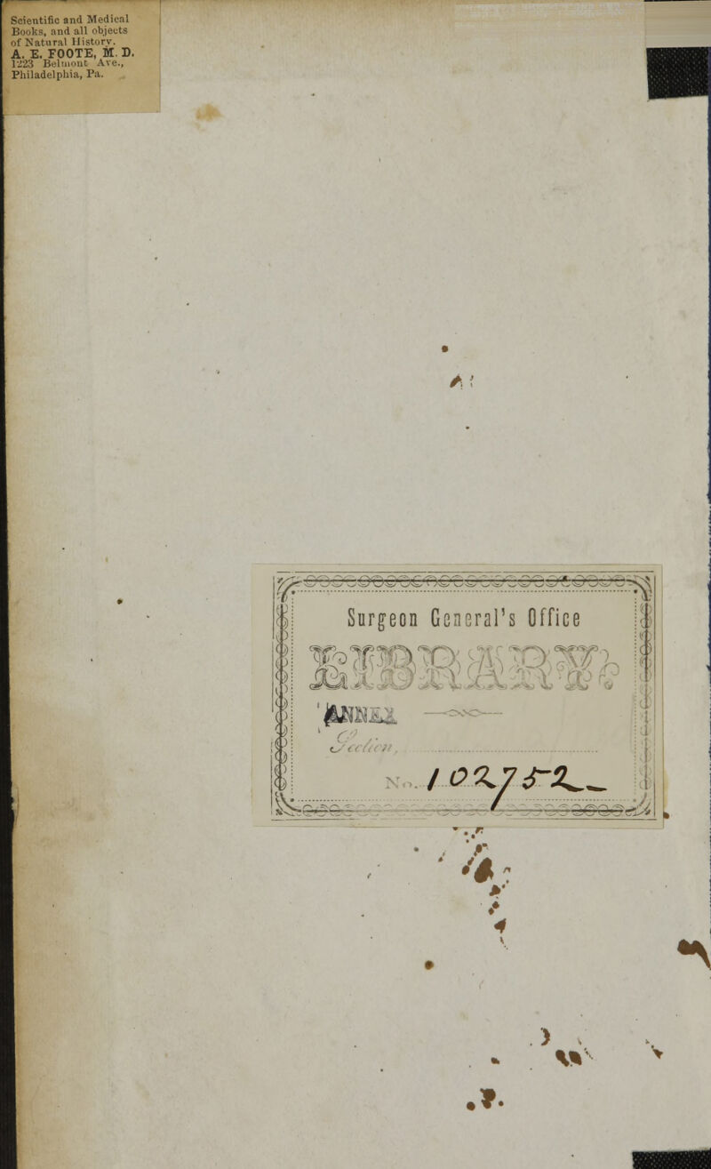 Surgeon General's Office / 0%J4~2^ sQ-eoc -ij\-' '.J'-., y^ / —aoo - > 4 V* .*.