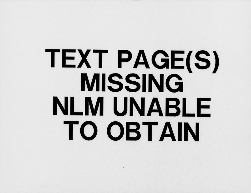 TEXT PAGE S MISSING NLM UNABLE TO OBTAIN