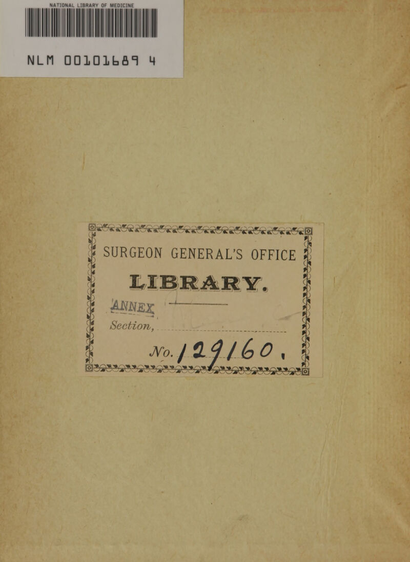 NLM DOlOlbflT M SURGEON GENERAL'S OFFICE 1 Section,