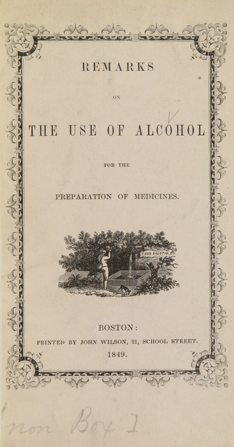 jhiTHE USE OF ALCOHOL FOR THE PREPARATION OF MEDICINES. BOSTON: PRINTED BY JOHN WILSON, 21, SCHOOL STREET. 1849. is fS ■; If | I P I I EK!^raK V j