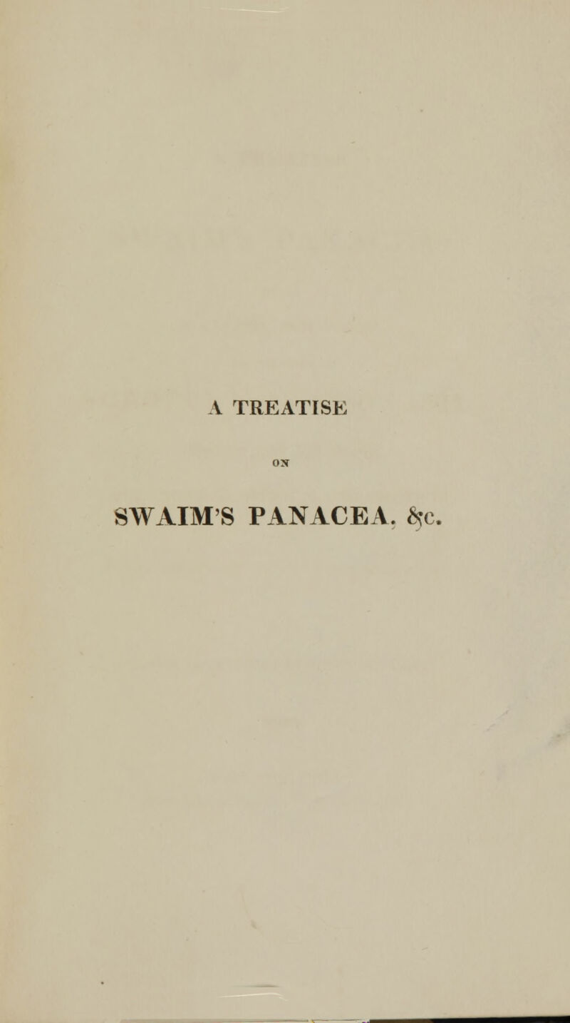 SW AIM'S PANACEA, ftc.