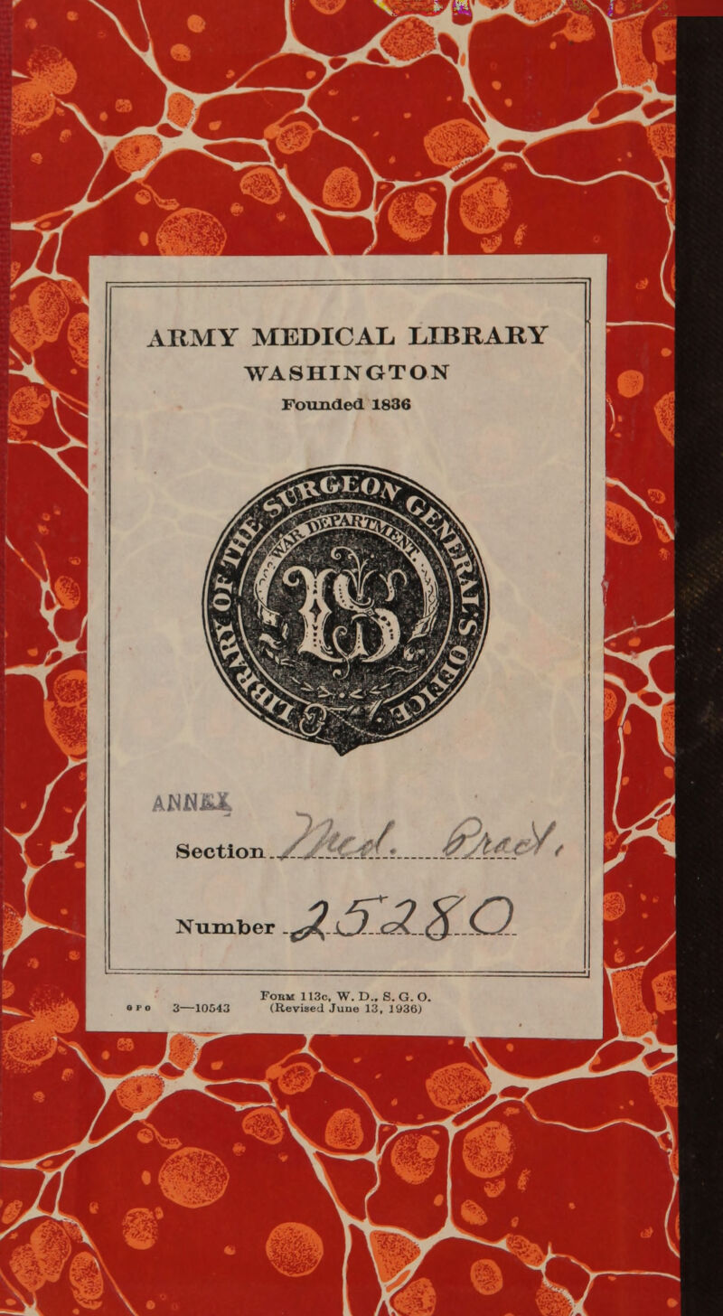 ARMY MEDICAL LIBRARY WASHINGTON Founded 1836 -/....^?^