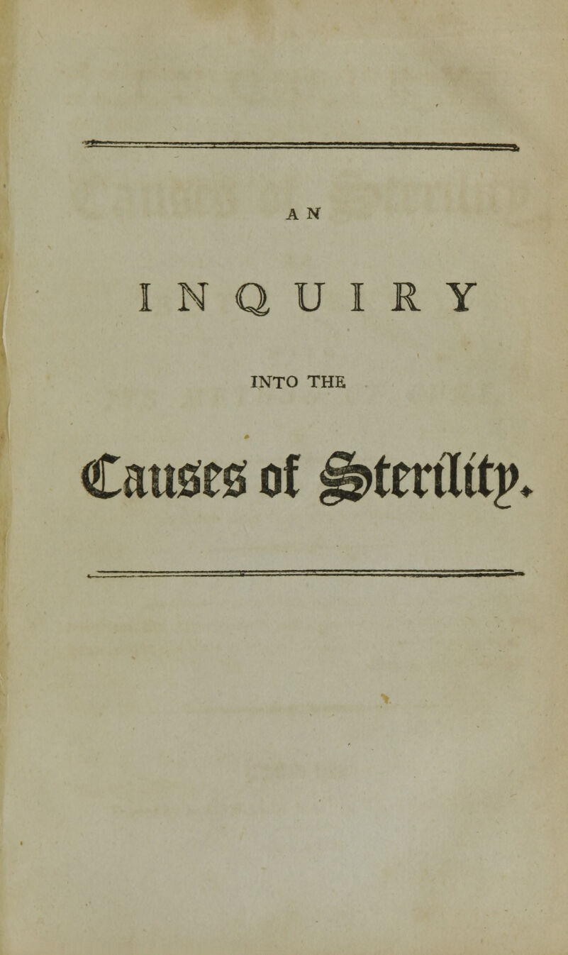 tr ' ■ ■ ■ .-.j: A N INQUIRY INTO THE Causes of H>tertlttp*