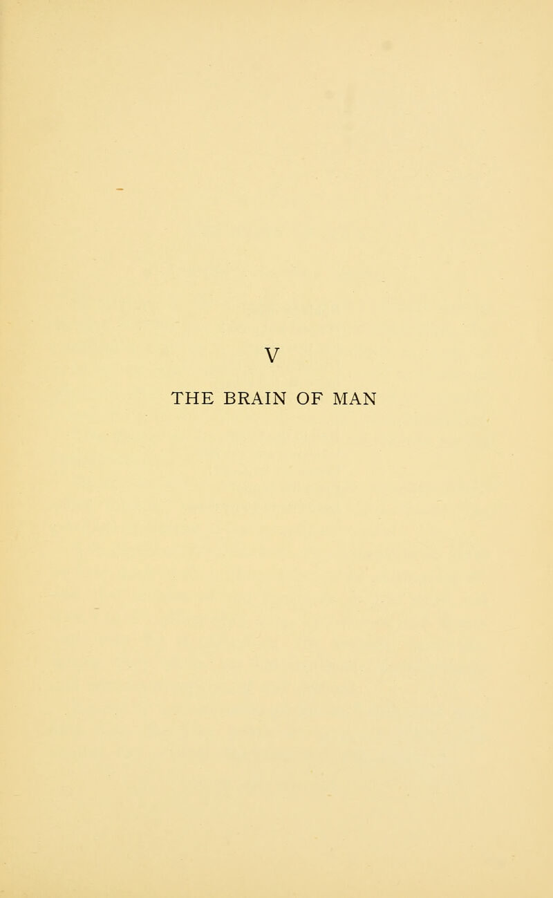 V THE BRAIN OF MAN