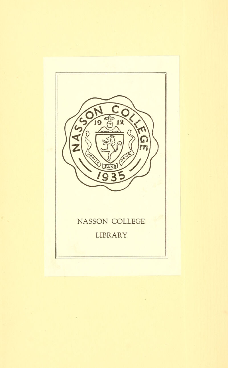 NASSON COLLEGE LIBRARY