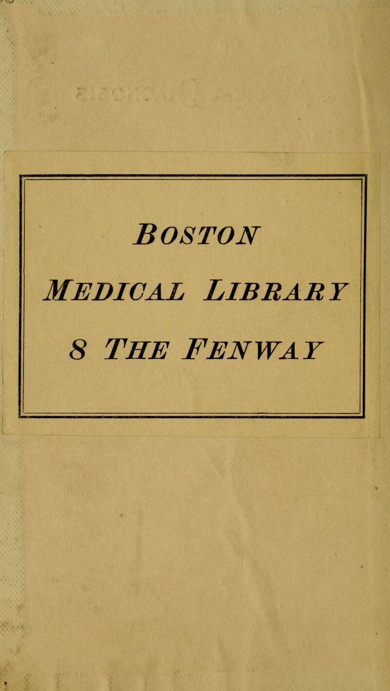 Boston Medical Library 8 The Fenway