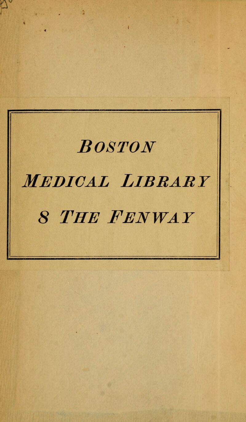 Boston Medical Library 8 The Fenway