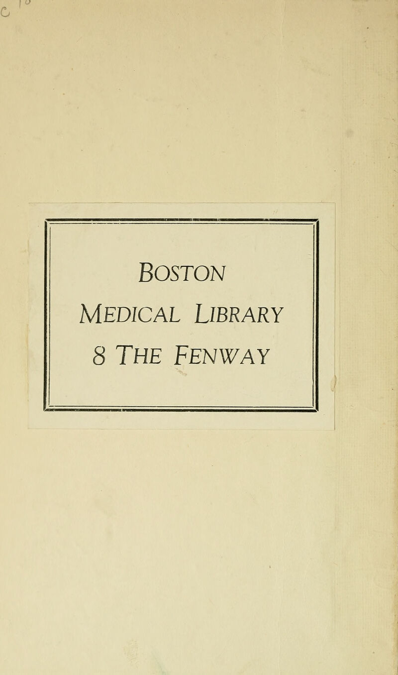 Boston Medical Library 8 The Fenway