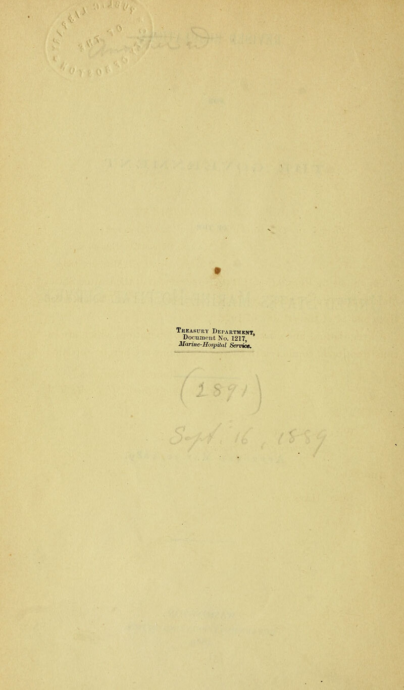 Documeut No. 1217, Marine-Hospital Service.