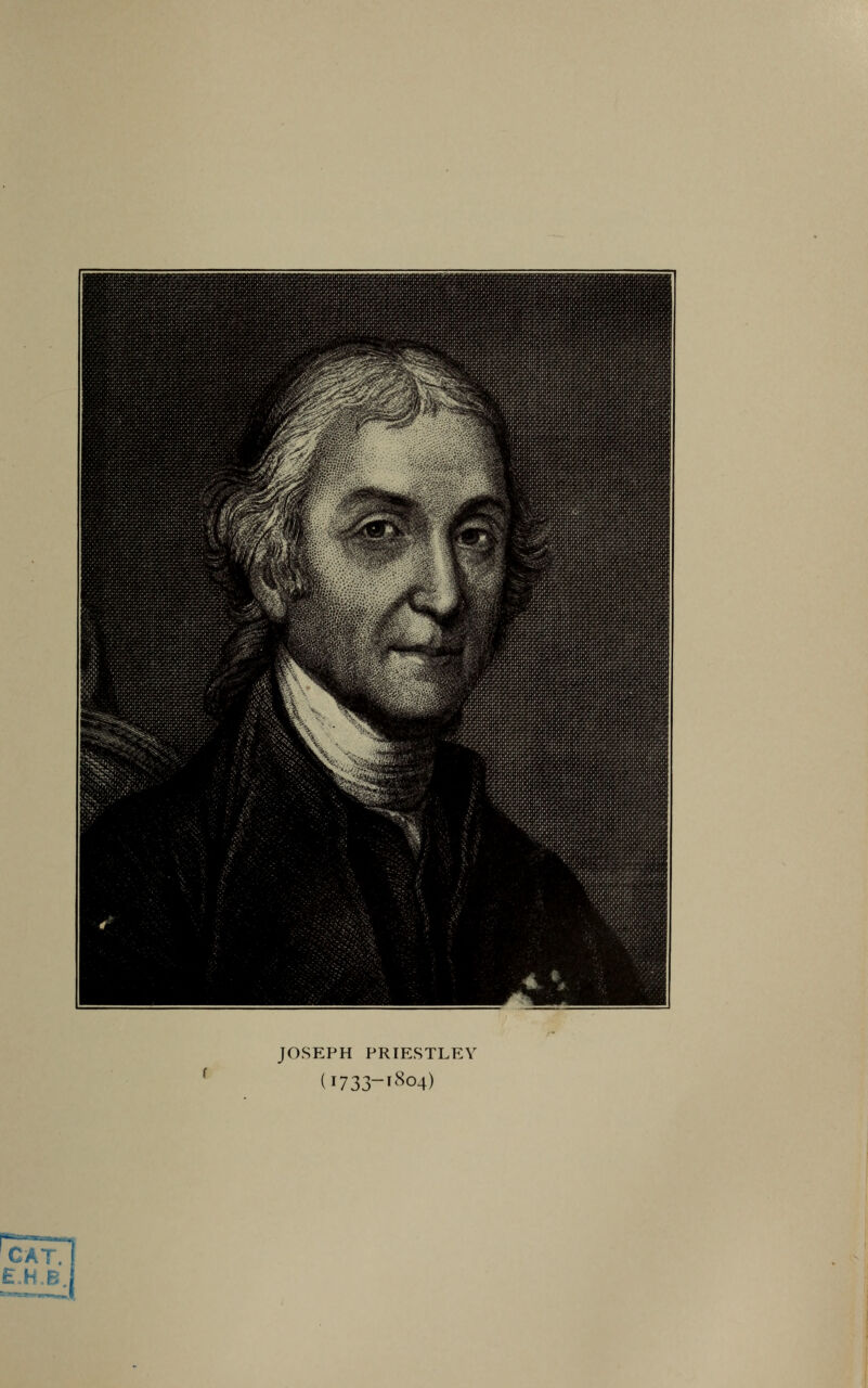 JOSEPH PRIESTLEY (1733-1804)