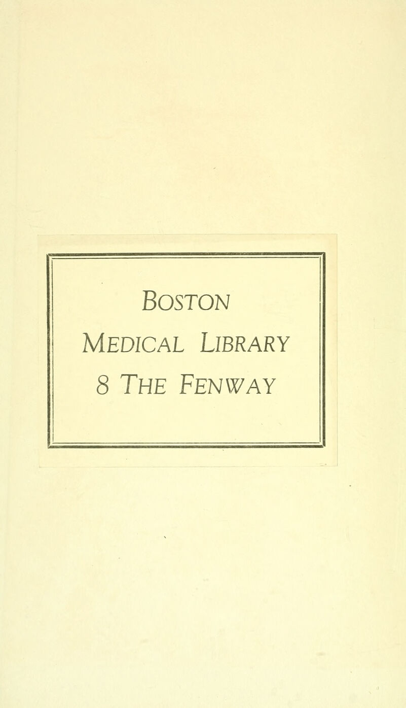 Boston Medical Library 8 The Fenway