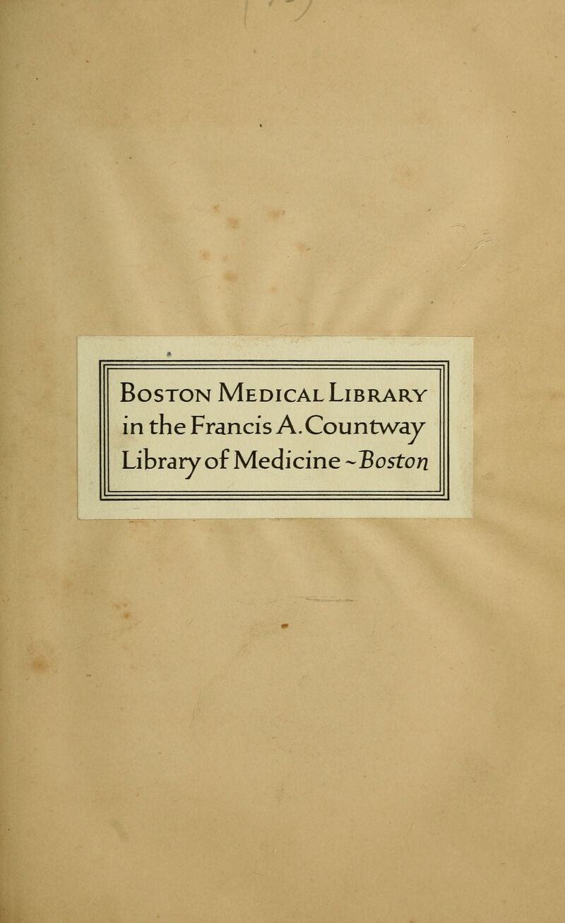 Boston Medical Library in the Francis A, Countway Library of Medicine -Boston