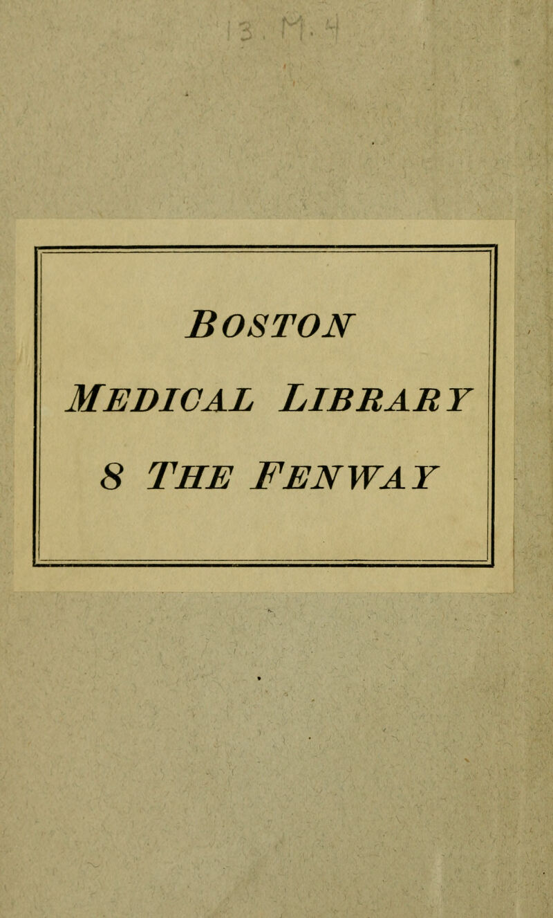 Boston medical libbaby 8 THE FENWAY