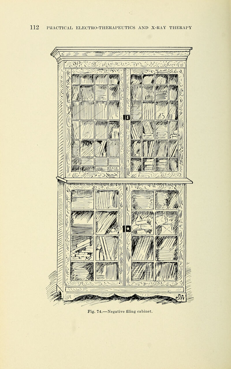 Fig. 74.—Negative filing cabinet.