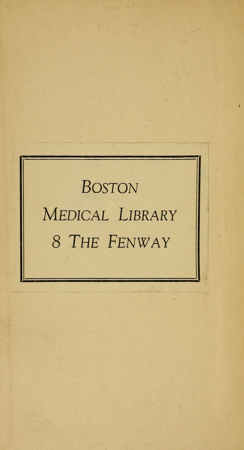 Boston Medical Library 8 The Fenway