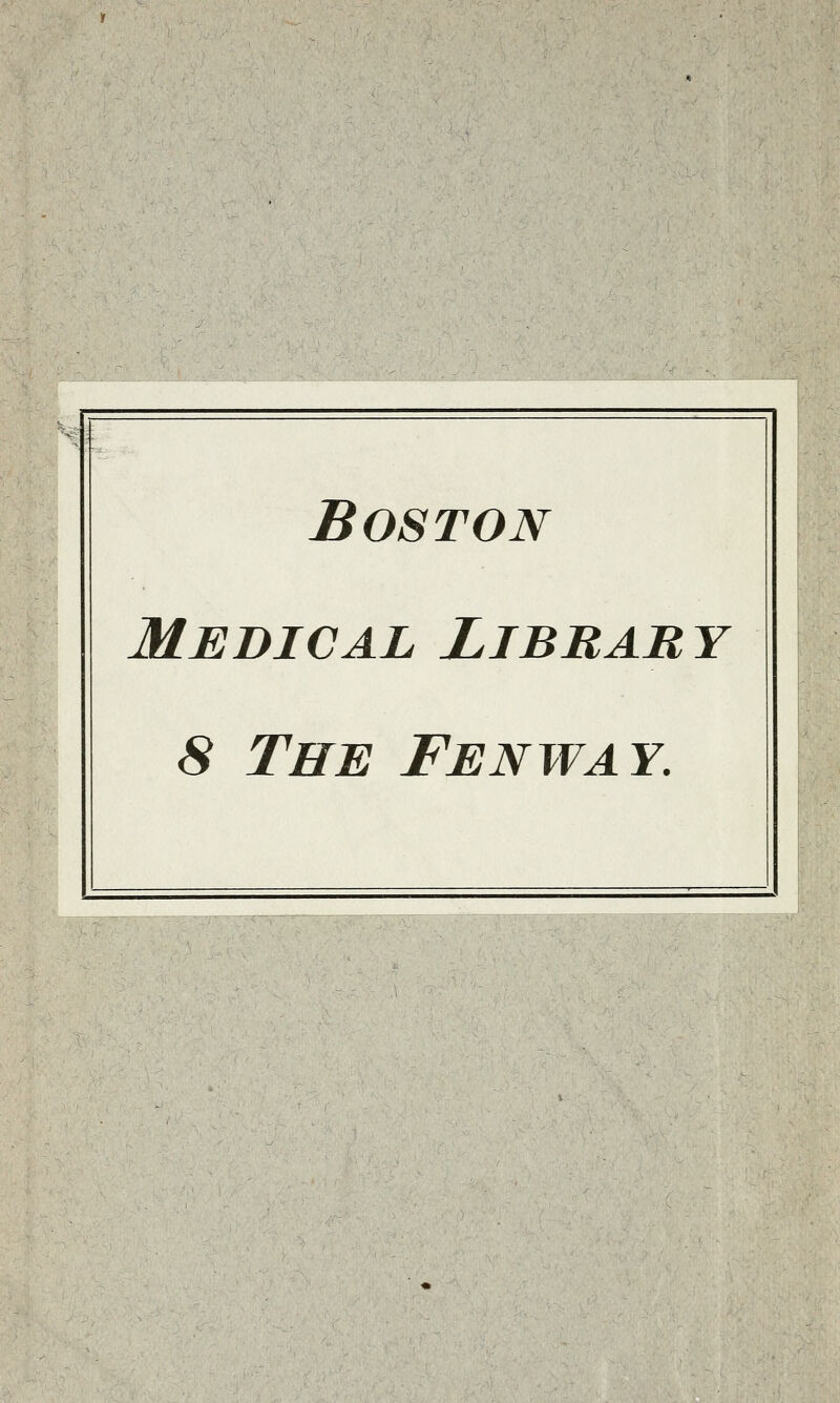 Boston Médical Libraby 8 The Fenway.