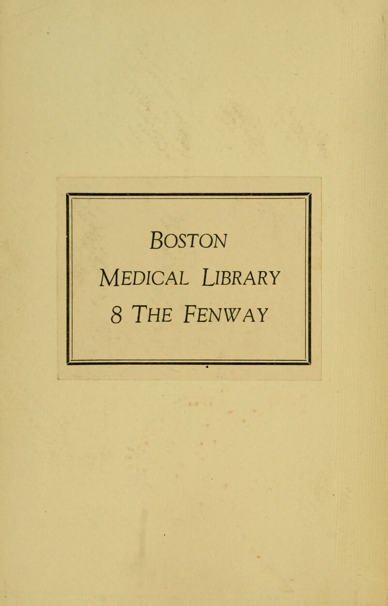 Boston Medical Library 8 The Fenway