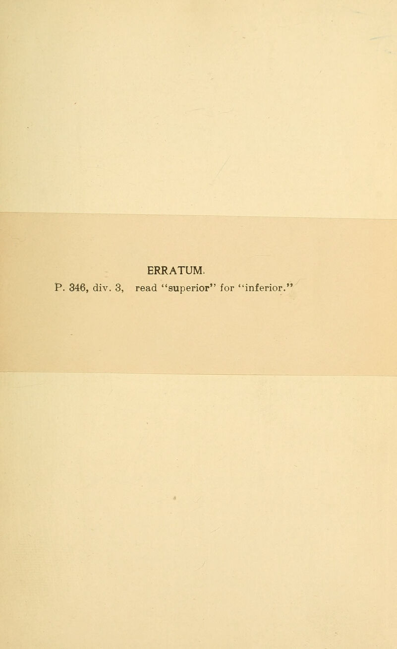 ERRATUM. P. 346, div. 3, read superior*' for inferior.