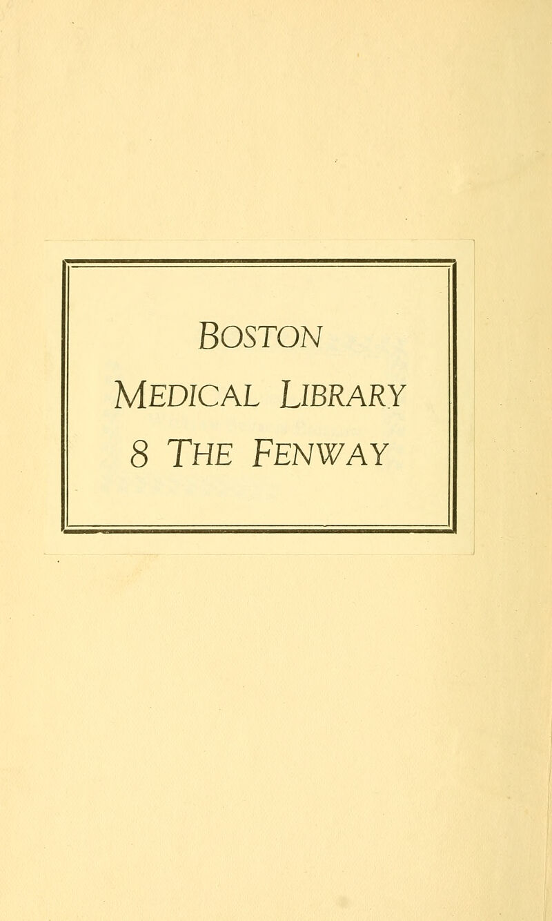 Boston Medical Library 8 The Fenway