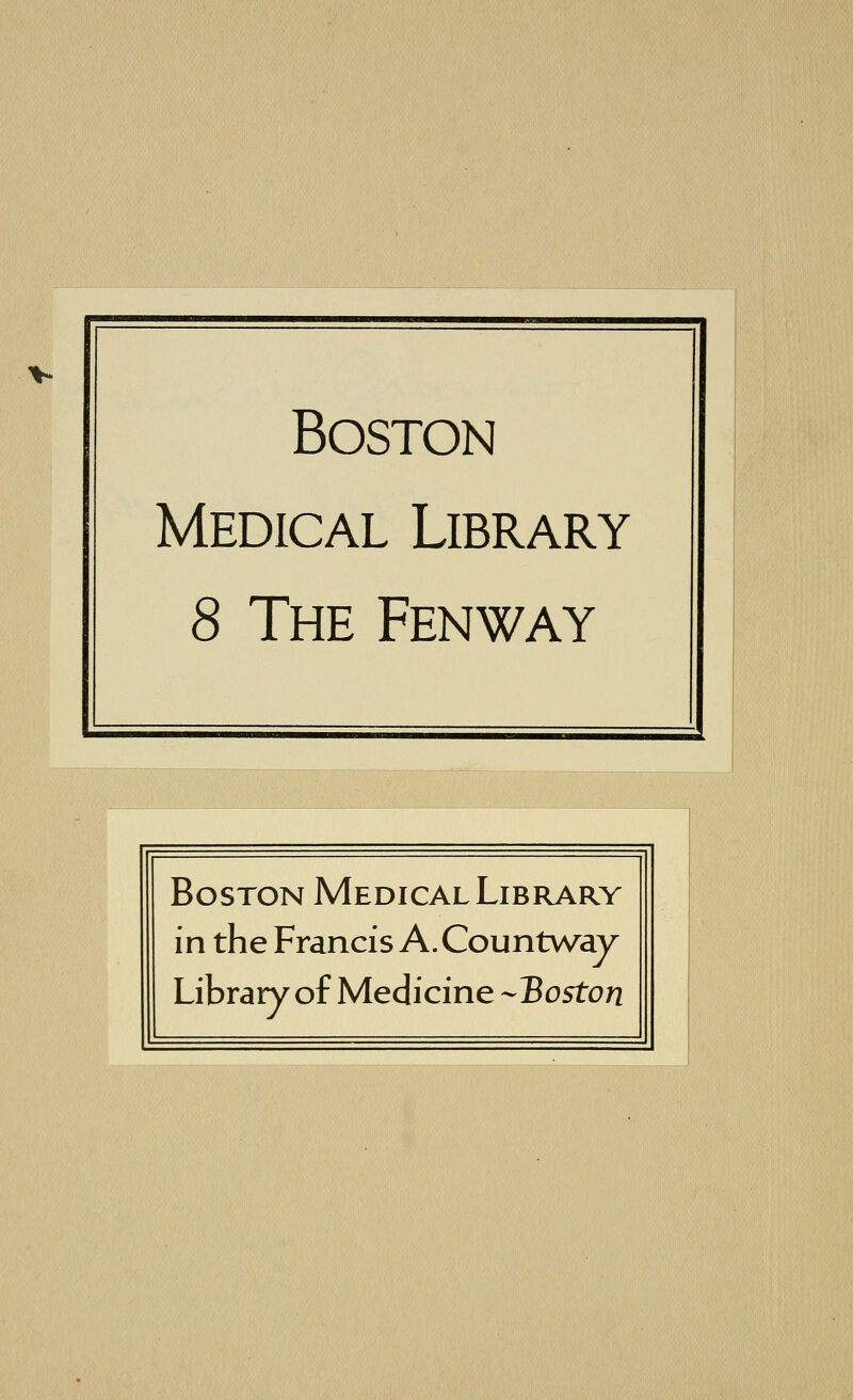 Boston Medical Library 8 The Fenway