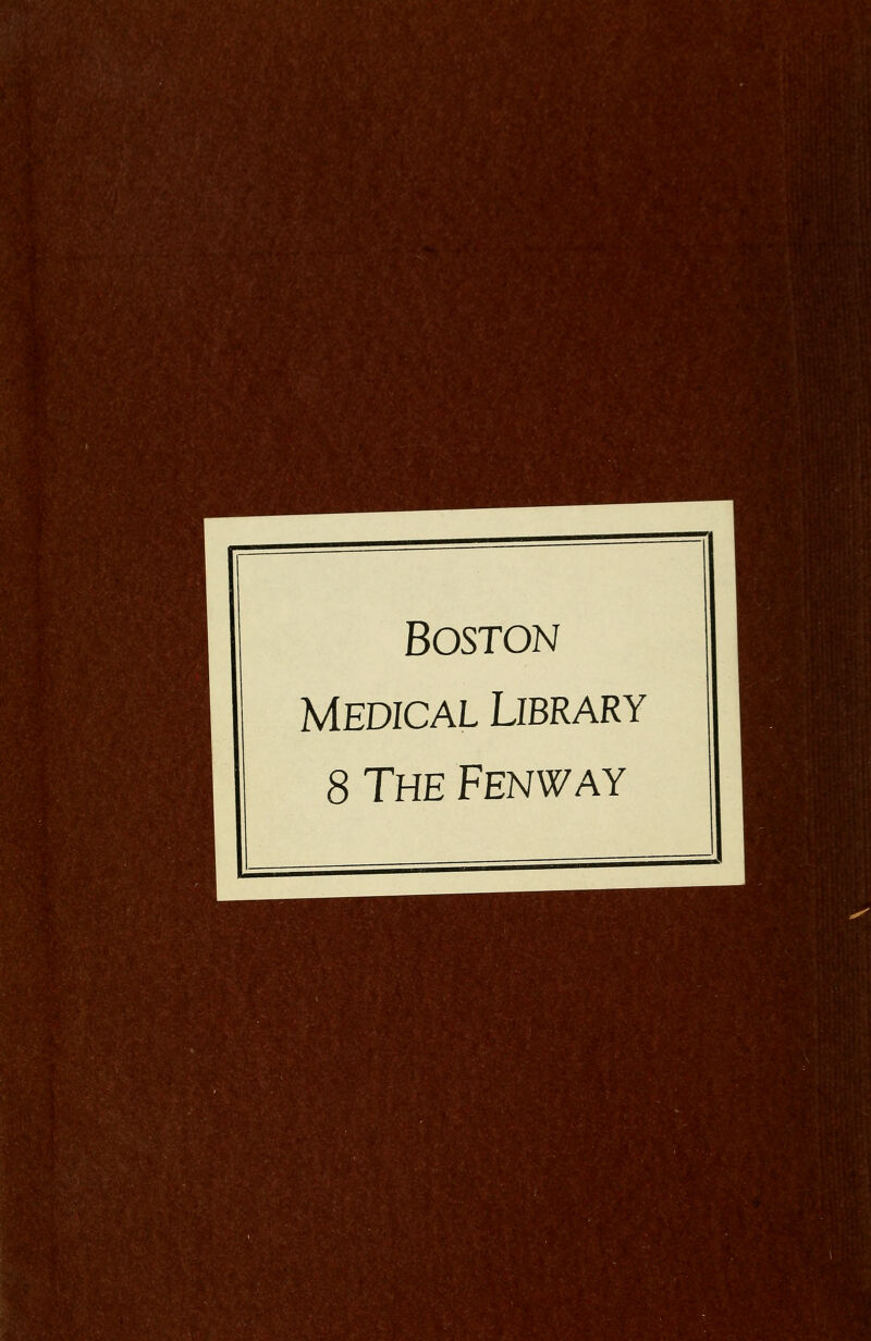 Boston Medical Library 8 The Fenway