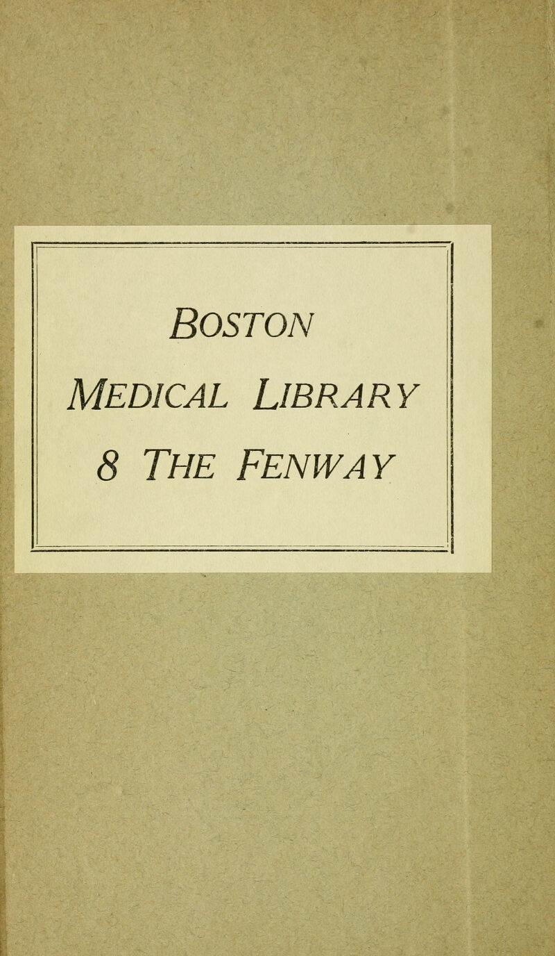 Boston Medical Library 8 The Fenway