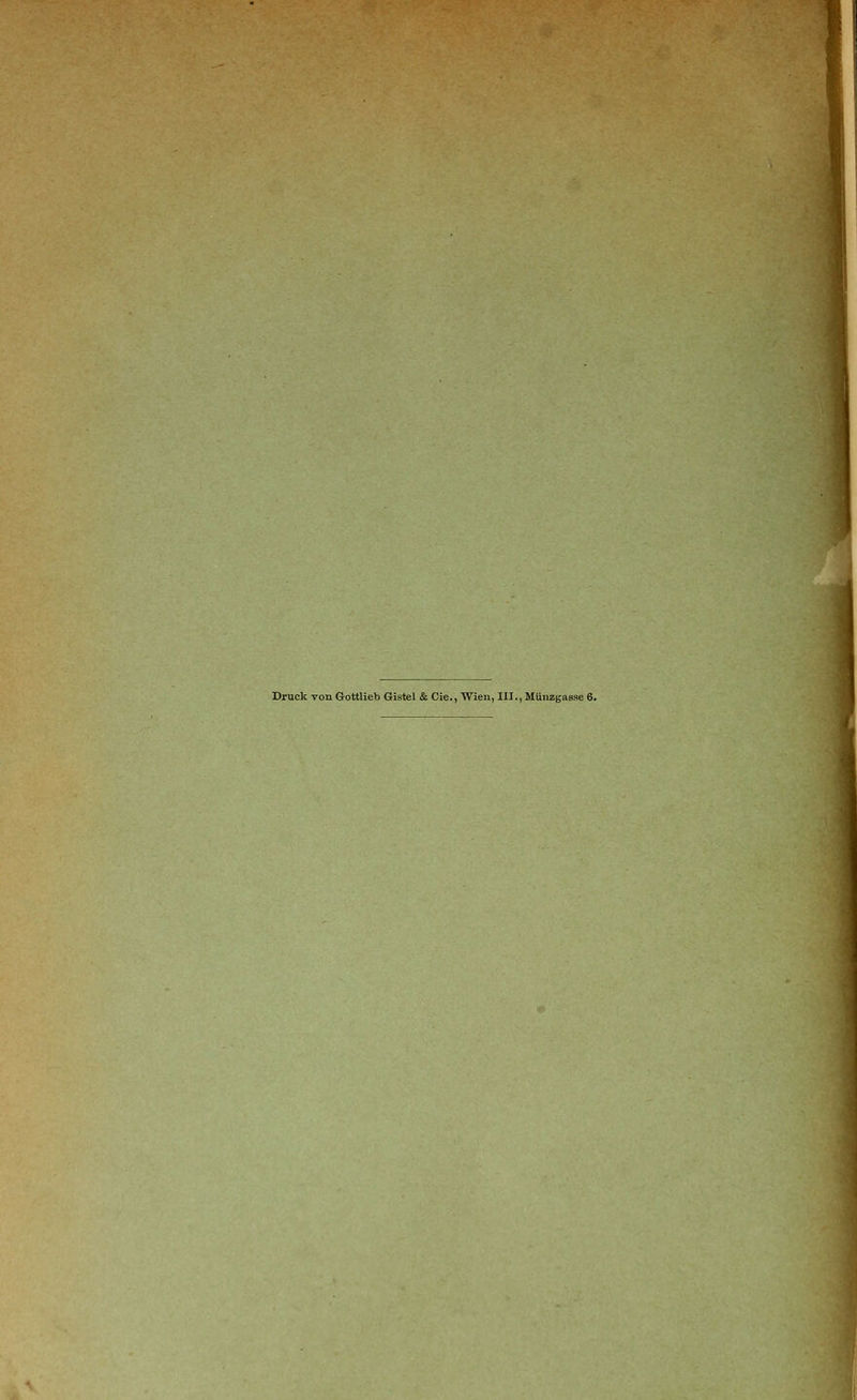 Druck von GottUeb Gistel & Cie., Wien, III., Miinzgasse 6. l