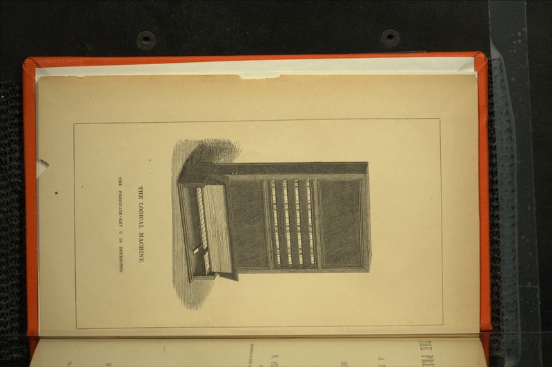 THE LOGICAL MACHINE. THE PREDICATE-KEY C IS DEPRESSED.