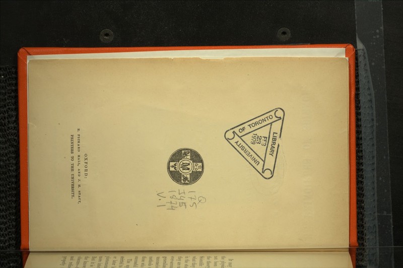 OXFORD: B. PIOKABD HALL, AND J. H. STACY, PRINTERS TO THE UNIVERSITY.