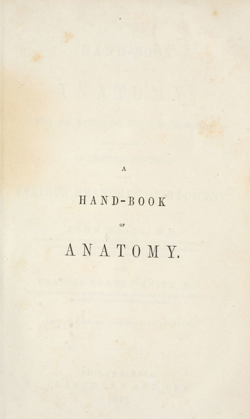HAND-BOOK ANATOMY.