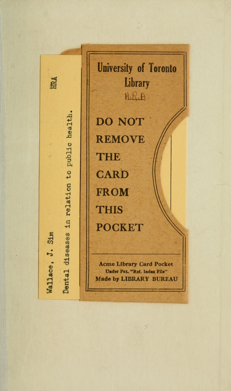 University of Toronto Library DO NOT REMOVE THE CARD FROM THIS POCKET Acme Library Card Pocket Uader Pat. Ref. Indax FU» Made by LIBRARY BUREAU