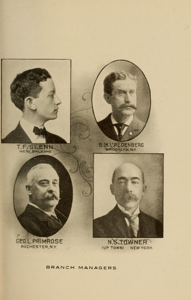 t S.M.l'RtDENBERG BROOKLYN, NY, GEO.LPRIMROSE ROCHESTER.N.Y. (UPTOWN) NEWYORK