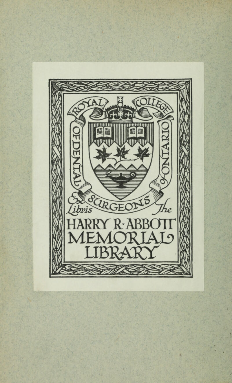 ^»^^ HARRT R-ABBOTT MEMOKJAIi) LIBRATOr