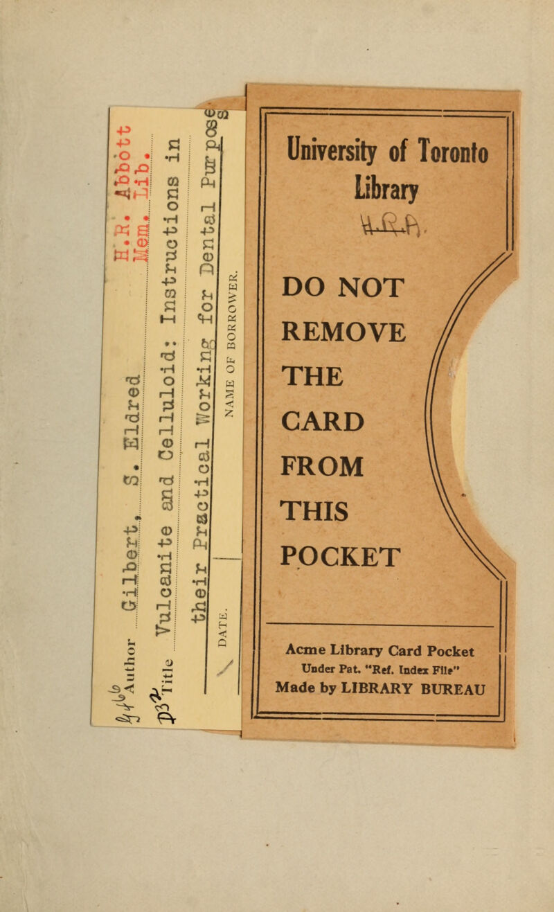 ■p 'O •! .H i o - • « •H . • a>' o i U Hi 43; Hi •Hi 'd •H o rH pi rH H © tOi rd o 43 •H O rH 8 ft P4 03 43 R o «H •H o rH o •H 43 O C9 •HI 0| 43 University of Toronto Library DO NOT REMOVE THE CARD FROM THIS POCKET Acme Library Card Pocket Under Pat, Ref. Index FUf Made by LIBRARY BUREAU