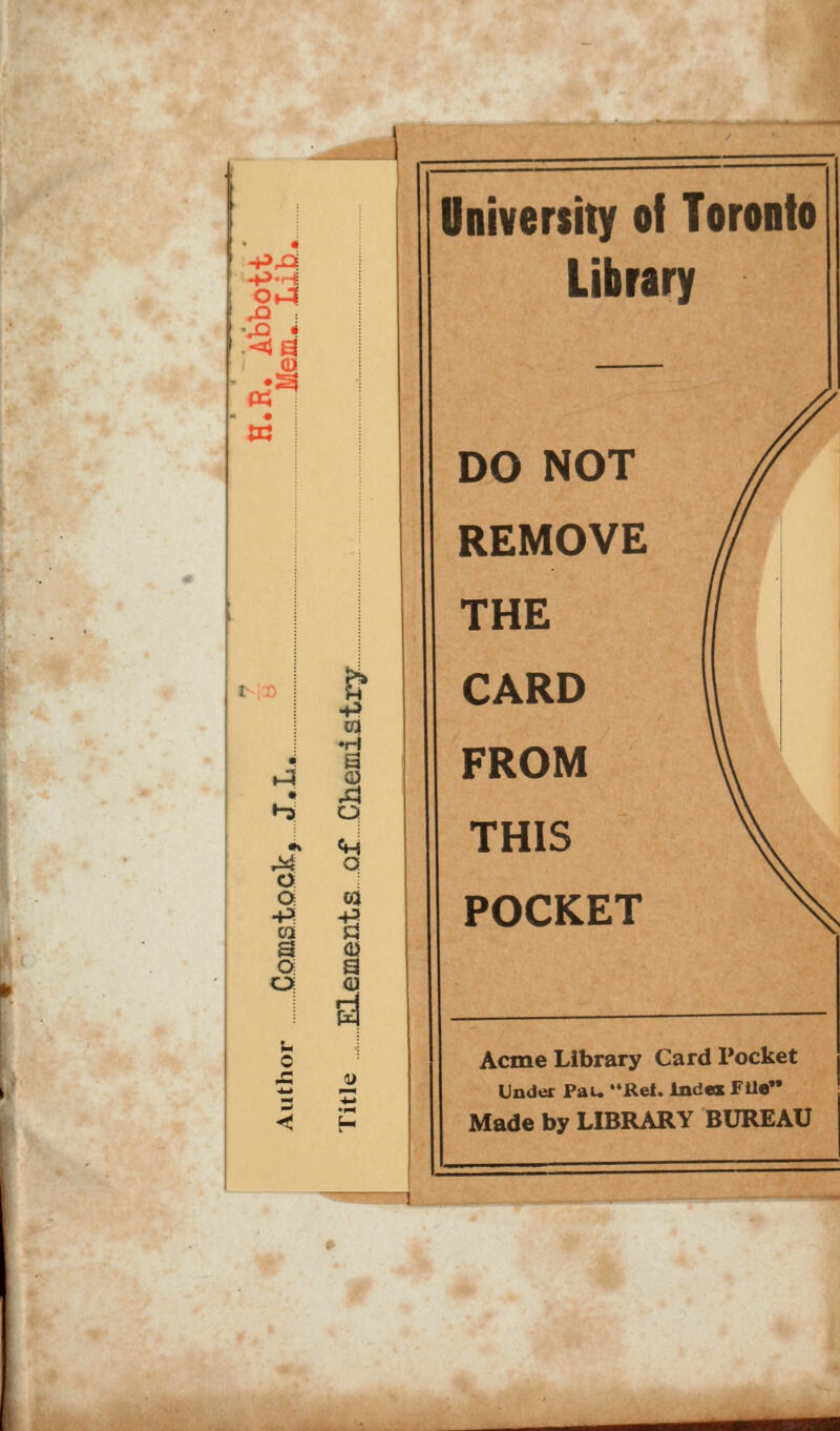 University of Toronto Library Acme Library Card Pocket Under Pau Rel. Index File Made by LIBRARY BUREAU