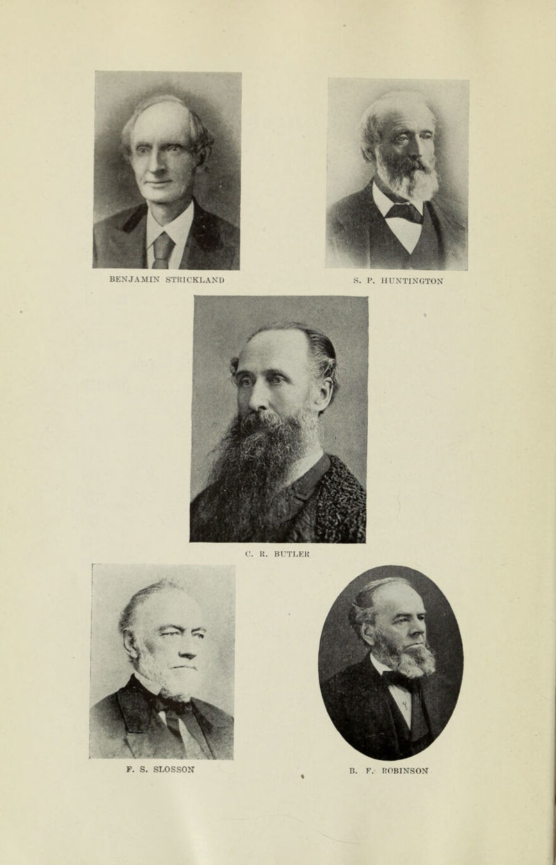 BENJAMIN STRICKLAND S. P. HUNTINGTON C. R. BUTLER