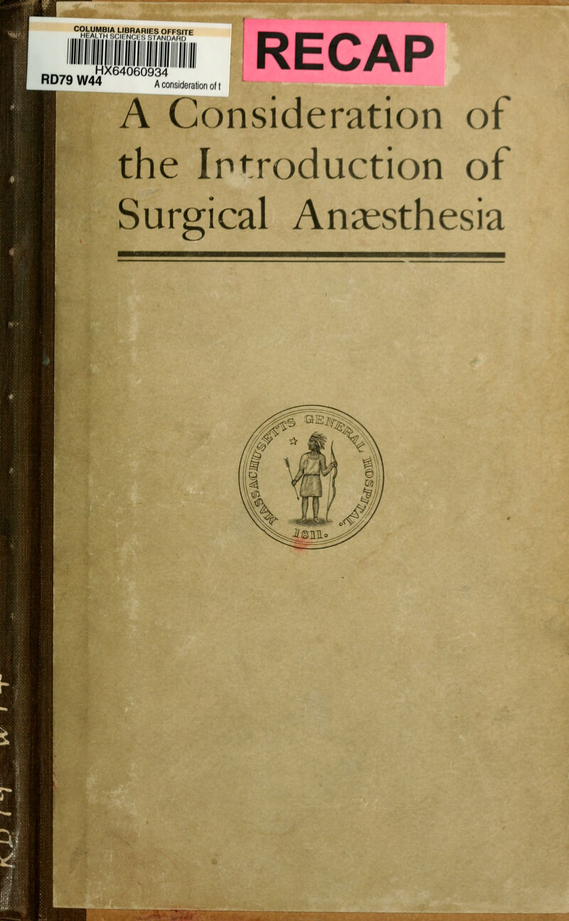 ^MtA,'^?,'^'-'^AR'ES OFFSITE the Introduction of Surgical Anaesthesia 'a